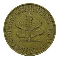 Монета 10 пфеннигов 1972 года D Германия (аверс)