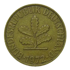 Монета 10 пфеннигов 1972 года D Германия (аверс)