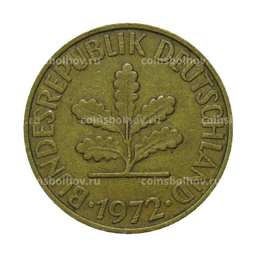 Монета 10 пфеннигов 1972 года D Германия
