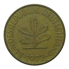 Монета 10 пфеннигов 1972 года D Германия (аверс)