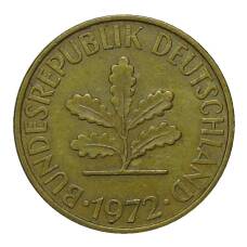 Монета 10 пфеннигов 1972 года D Германия (аверс)