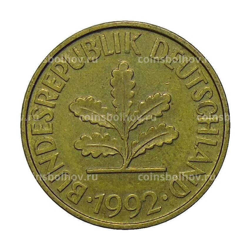 Монета 10 пфеннигов 1992 года A Германия