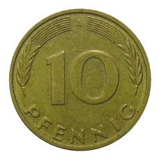 Монета 10 пфеннигов 1992 года A Германия (реверс)