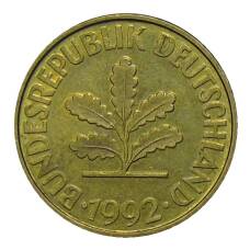 Монета 10 пфеннигов 1992 года A Германия (аверс)