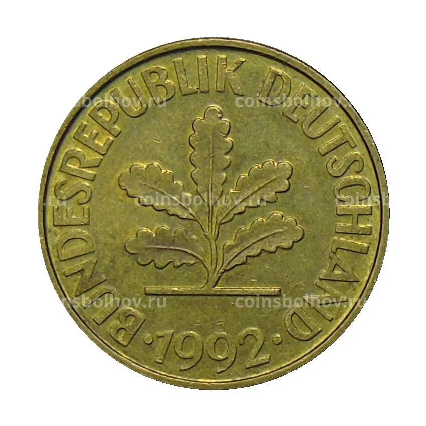 Монета 10 пфеннигов 1992 года A Германия