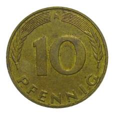 Монета 10 пфеннигов 1992 года A Германия (реверс)