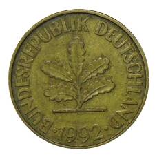 Монета 10 пфеннигов 1992 года A Германия (аверс)