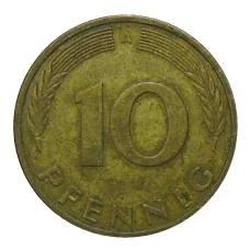 Монета 10 пфеннигов 1992 года A Германия (реверс)