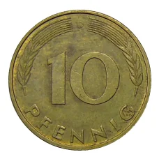 Монета 10 пфеннигов 1992 года D Германия (реверс)