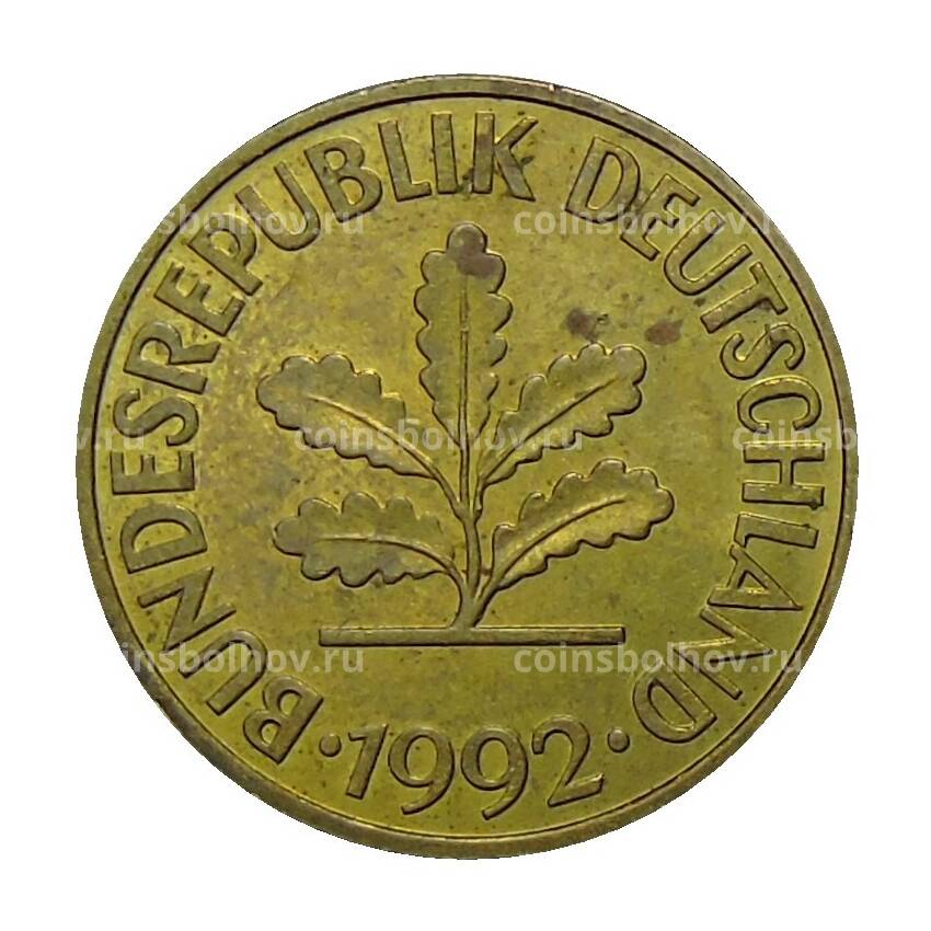 Монета 10 пфеннигов 1992 года G Германия
