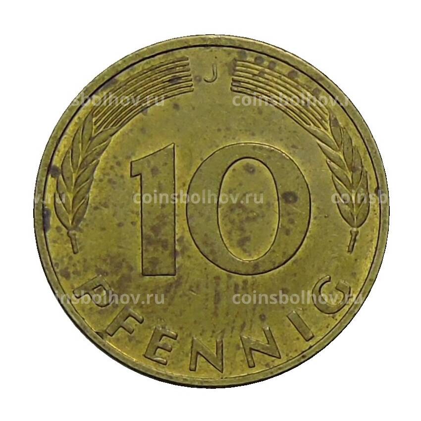 Монета 10 пфеннигов 1992 года J Германия (вид 2)
