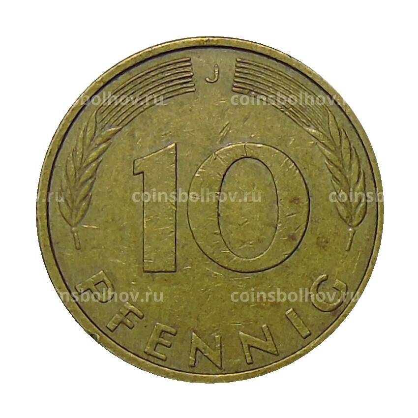 Монета 10 пфеннигов 1992 года J Германия (вид 2)