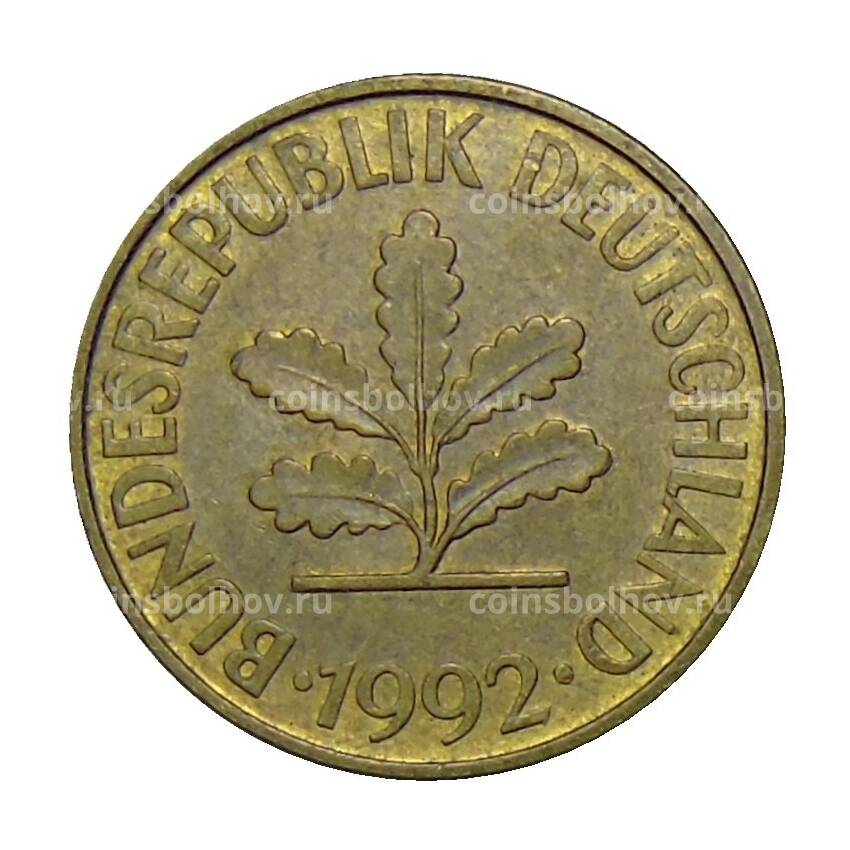 Монета 10 пфеннигов 1992 года F Германия