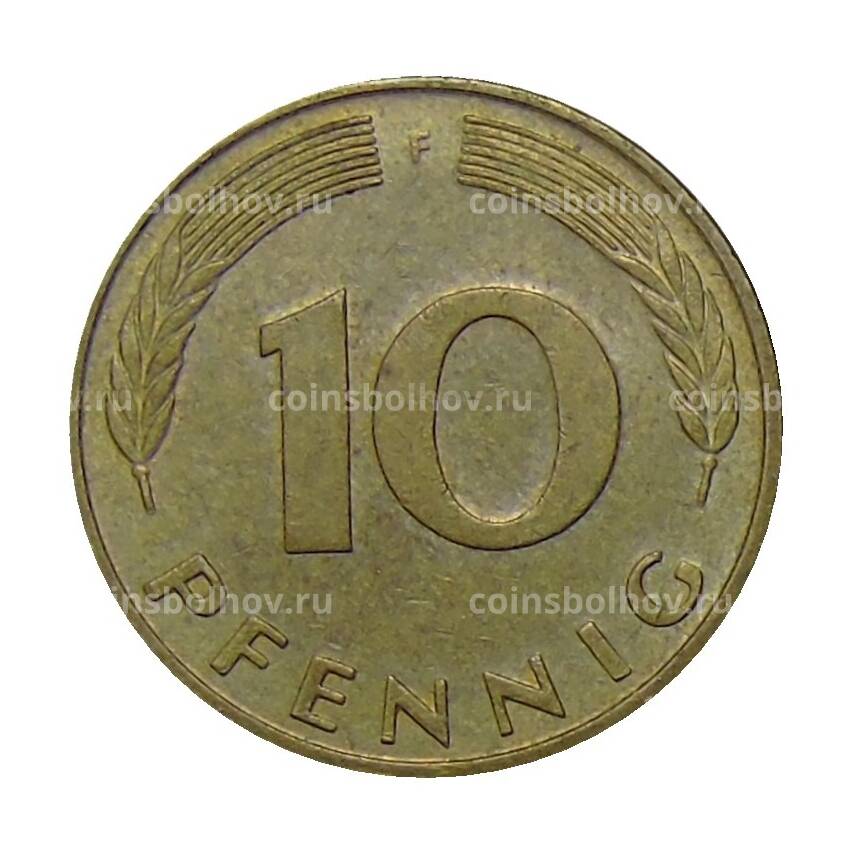 Монета 10 пфеннигов 1992 года F Германия (вид 2)