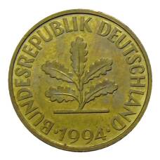 Монета 10 пфеннигов 1994 года F Германия (аверс)