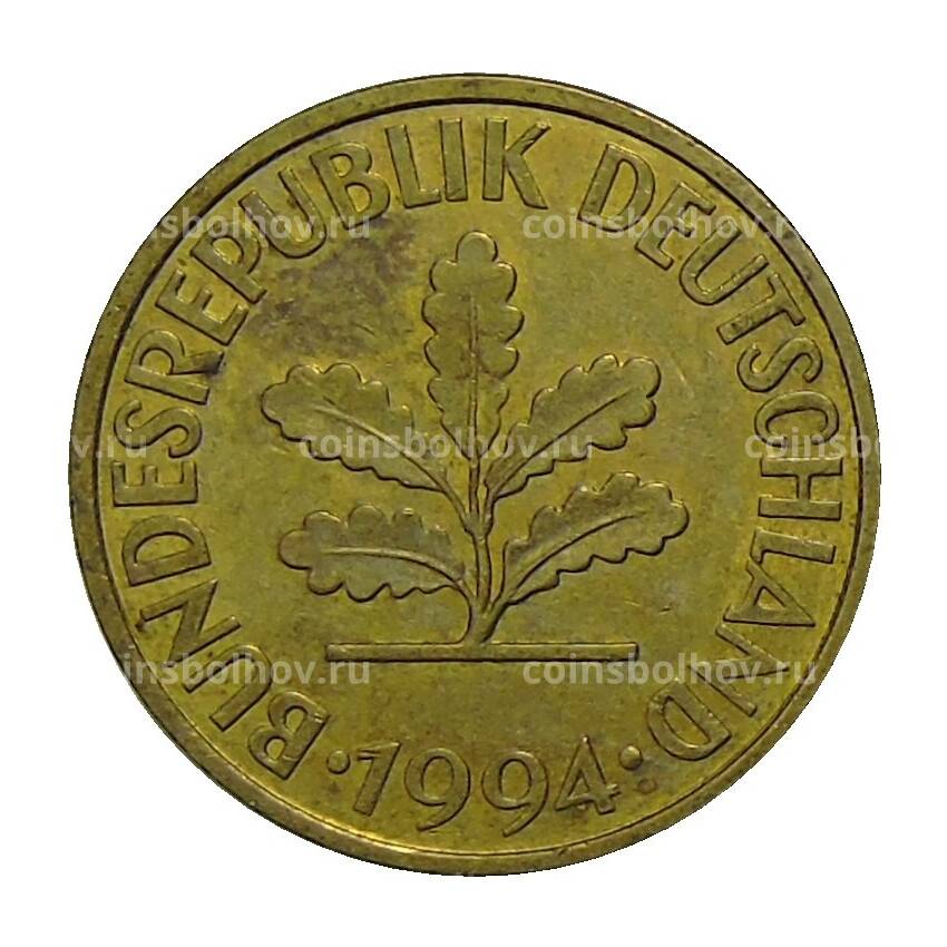 Монета 10 пфеннигов 1994 года G Германия