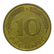 Монета 10 пфеннигов 1994 года G Германия (реверс)