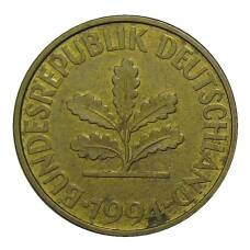 Монета 10 пфеннигов 1994 года A Германия (аверс)