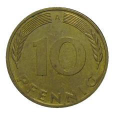 Монета 10 пфеннигов 1994 года A Германия (реверс)