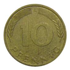 Монета 10 пфеннигов 1994 года A Германия (реверс)