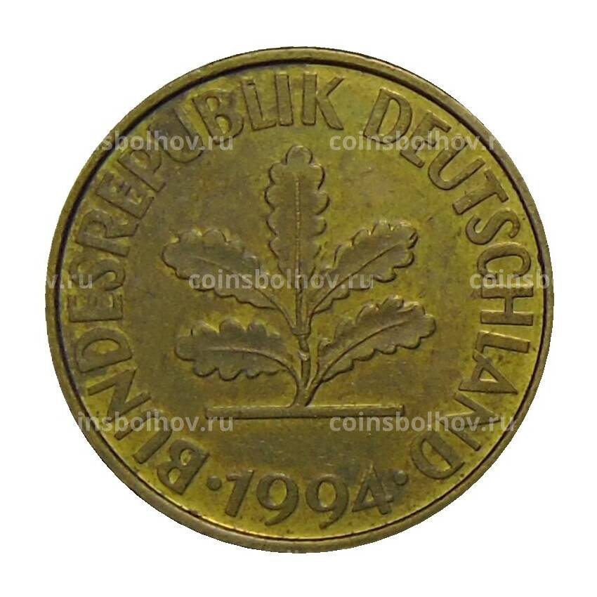 Монета 10 пфеннигов 1994 года A Германия