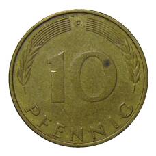 Монета 10 пфеннигов 1973 года F Германия (реверс)