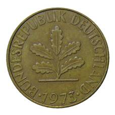 Монета 10 пфеннигов 1973 года J Германия (аверс)
