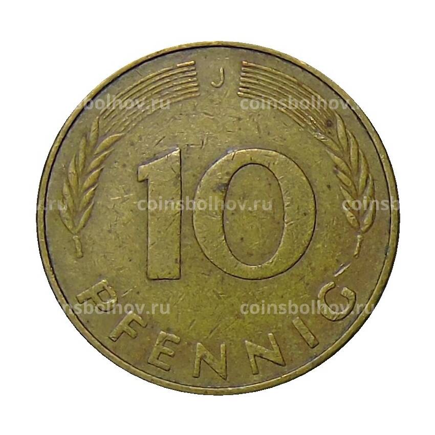 Монета 10 пфеннигов 1977 года J Германия (вид 2)