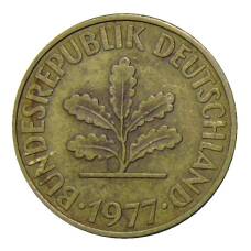 Монета 10 пфеннигов 1977 года F Германия (аверс)