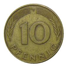 Монета 10 пфеннигов 1977 года F Германия (реверс)