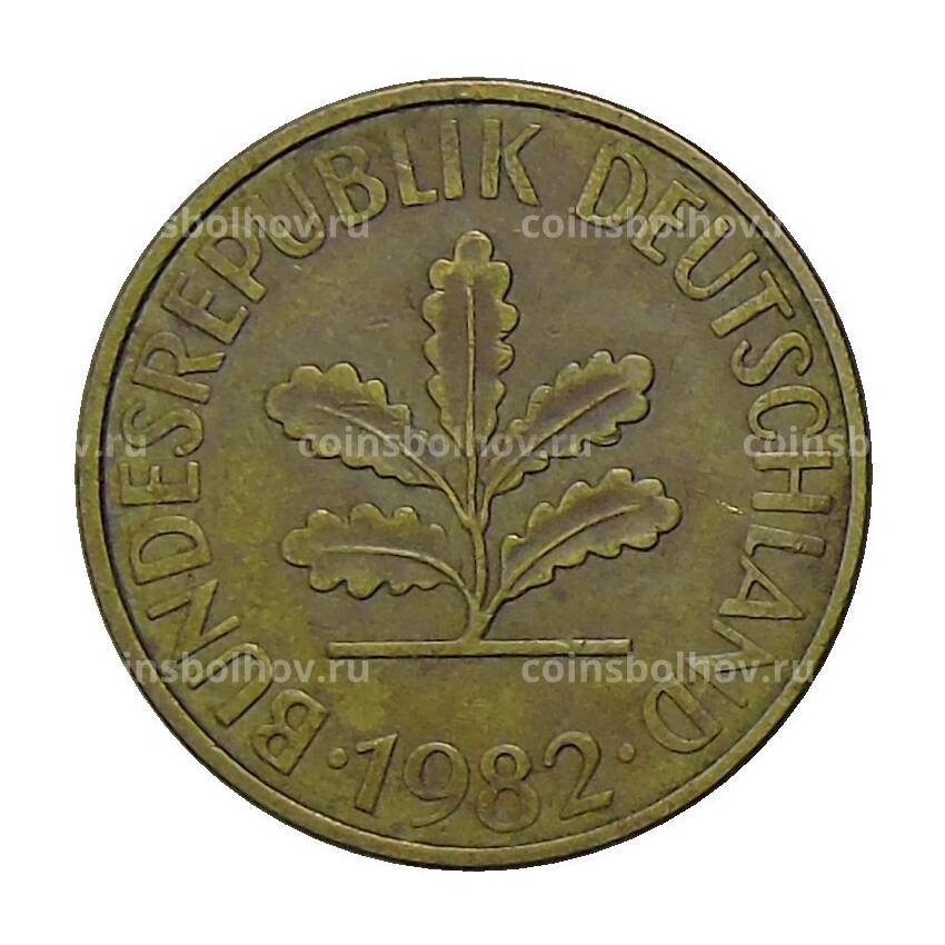Монета 10 пфеннигов 1982 года J Германия