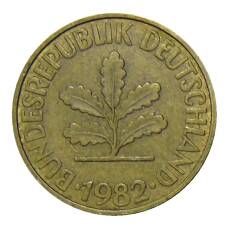 Монета 10 пфеннигов 1982 года D Германия (аверс)