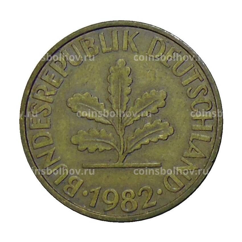 Монета 10 пфеннигов 1982 года D Германия