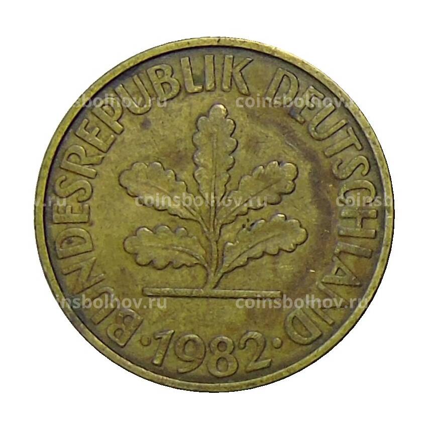 Монета 10 пфеннигов 1982 года D Германия