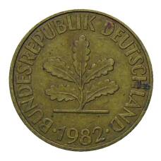 Монета 10 пфеннигов 1982 года G Германия (аверс)