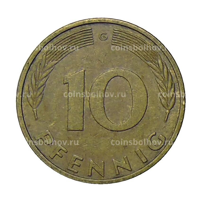Монета 10 пфеннигов 1982 года G Германия (вид 2)