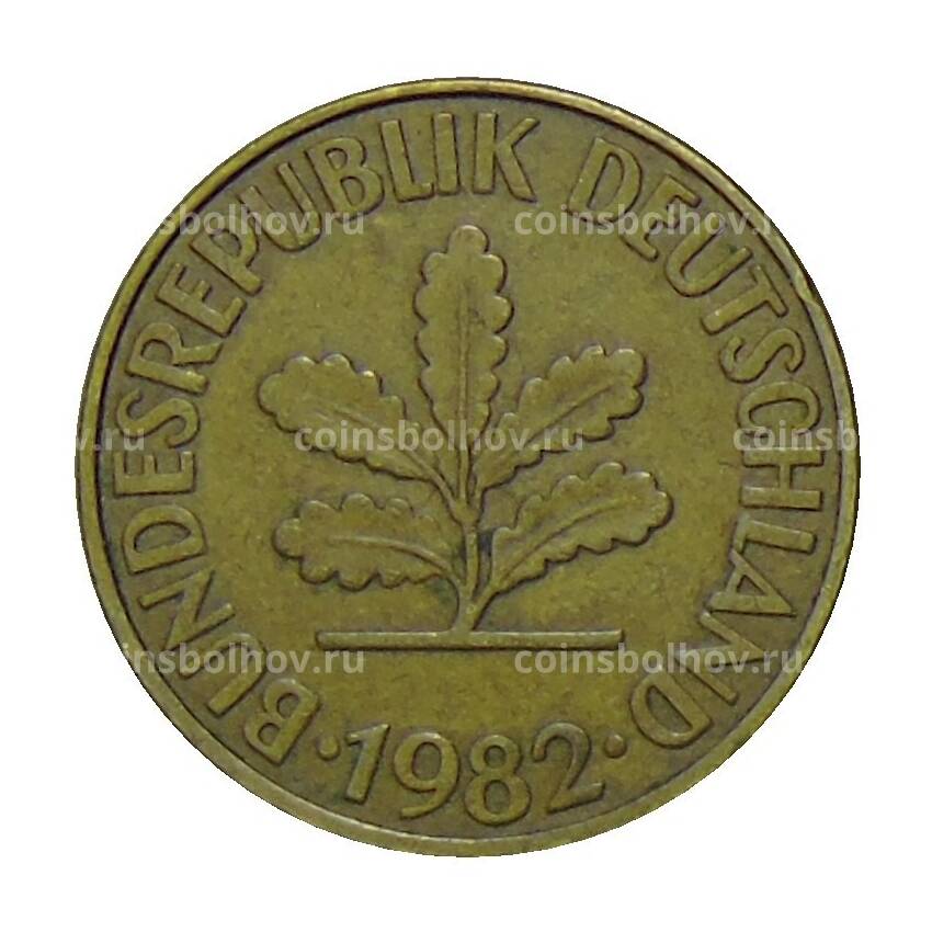 Монета 10 пфеннигов 1982 года F Германия