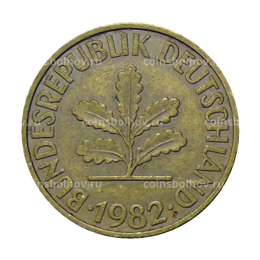 Монета 10 пфеннигов 1982 года F Германия