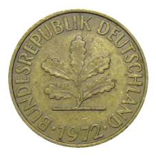 Монета 10 пфеннигов 1972 года G Германия (аверс)