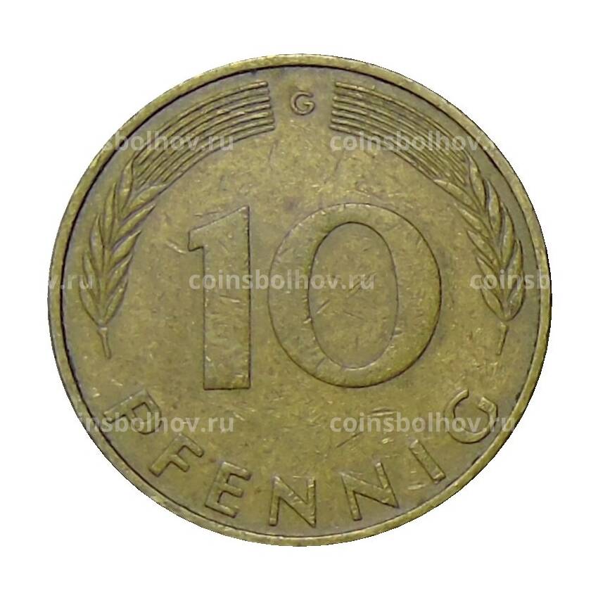 Монета 10 пфеннигов 1972 года G Германия (вид 2)