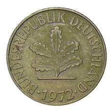 Монета 10 пфеннигов 1972 года G Германия (аверс)