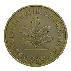 Монета 10 пфеннигов 1989 года J Германия (аверс)