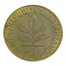 Монета 10 пфеннигов 1989 года D Германия (аверс)