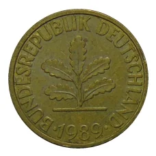 Монета 10 пфеннигов 1989 года D Германия (аверс)