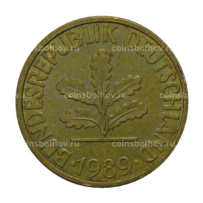 Монета 10 пфеннигов 1989 года D Германия