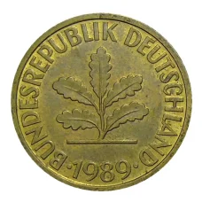 Монета 10 пфеннигов 1989 года D Германия (аверс)