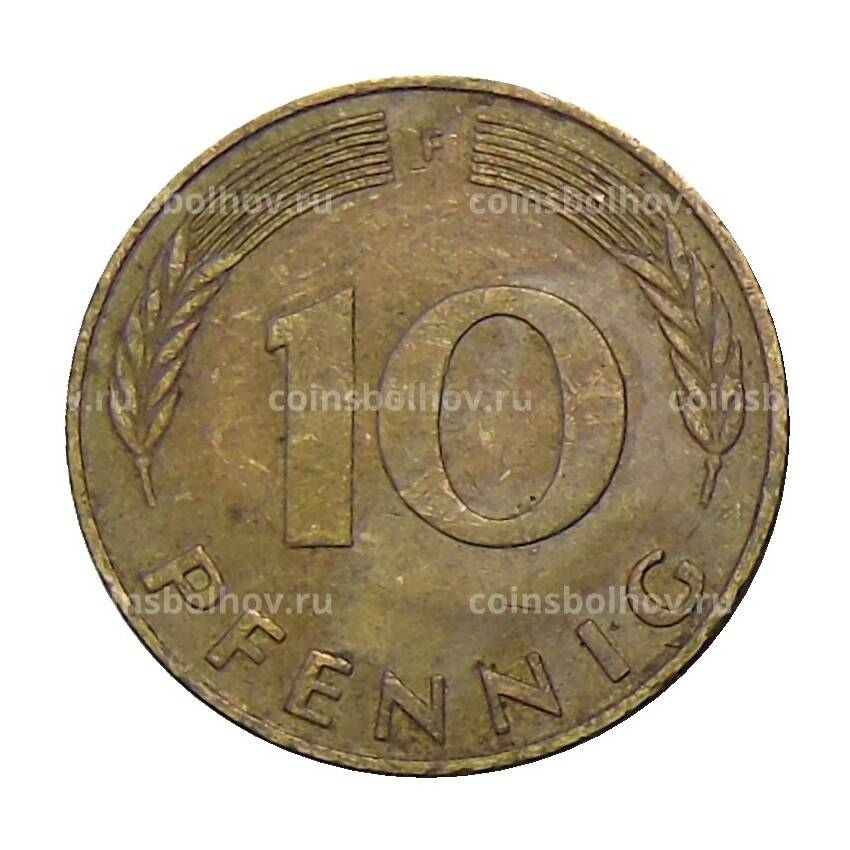Монета 10 пфеннигов 1989 года F Германия (вид 2)