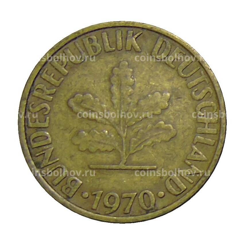 Монета 10 пфеннигов 1970 года G Германия