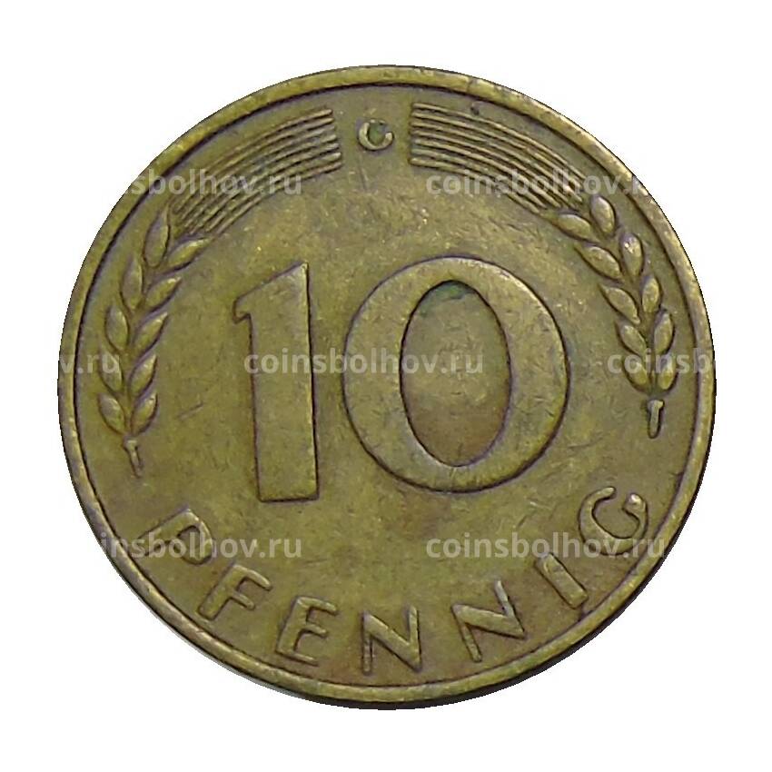 Монета 10 пфеннигов 1970 года G Германия (вид 2)