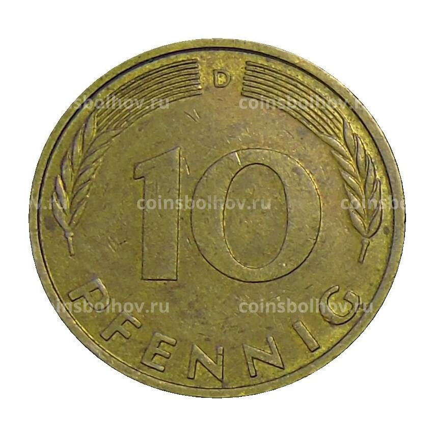 Монета 10 пфеннигов 1987 года D Германия (вид 2)